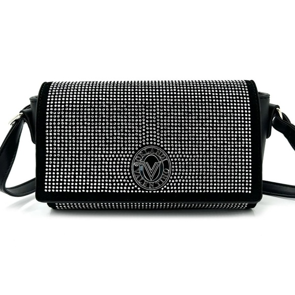 Valentino Orlandi Handbags - NWT Valentino Orlandi Black and Silver Crossbody Bag